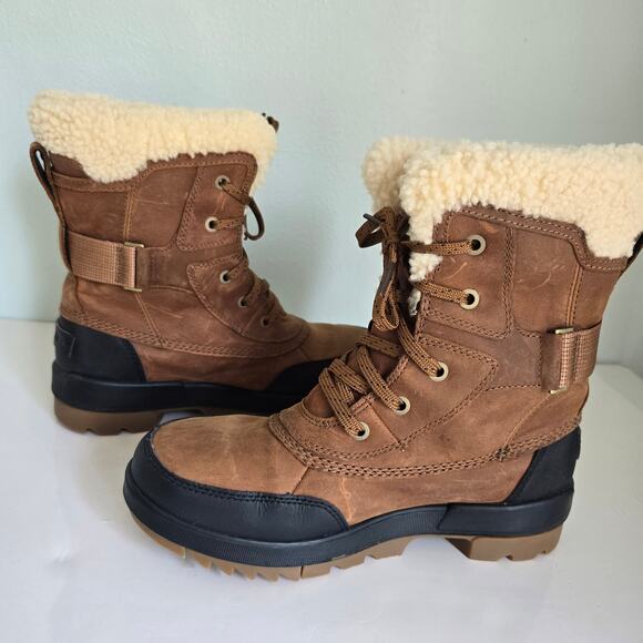 Sorel Tivoli IV Parc Waterproof Boots Women's 7/8 Velvet Tan Wool Gorpcore READ - Picture 9 of 12